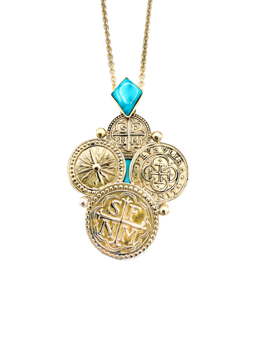 4 Coins in the Fountain Pendant