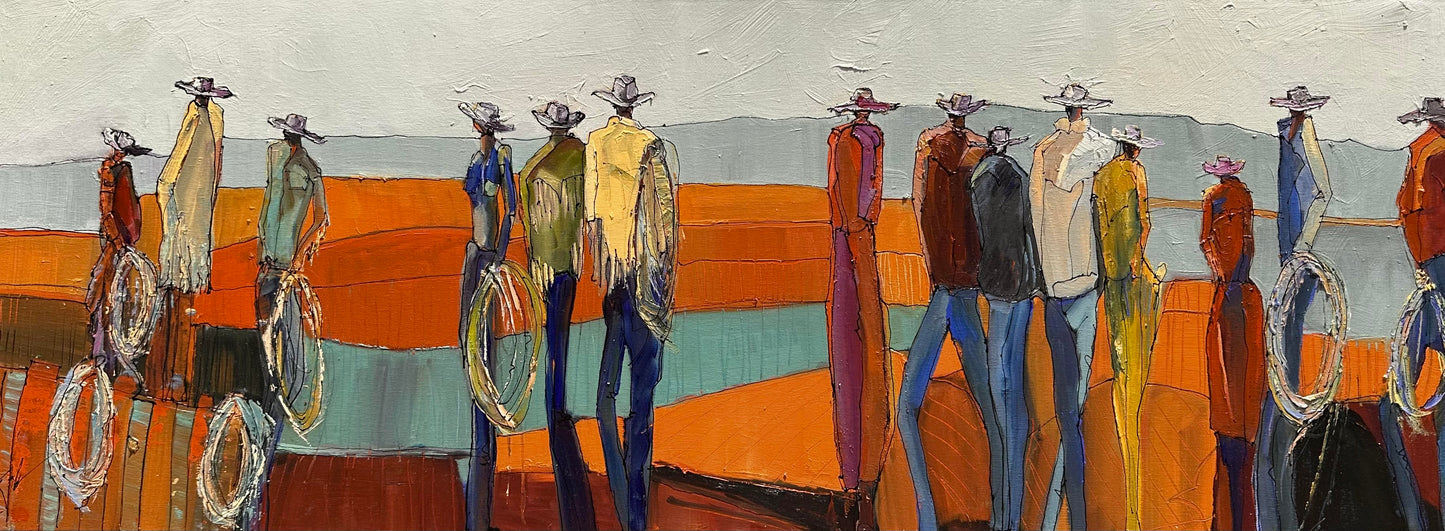 Waiting on Rodeo Day-Painting-Faye Crowe-Sorrel Sky Gallery