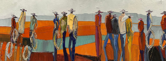 Waiting on Rodeo Day-Painting-Faye Crowe-Sorrel Sky Gallery