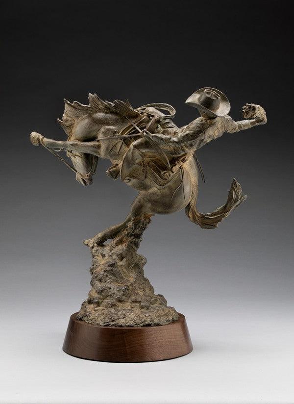 She Bucked the Bridle Off-Sculpture-Greg Kelsey-Sorrel Sky Gallery
