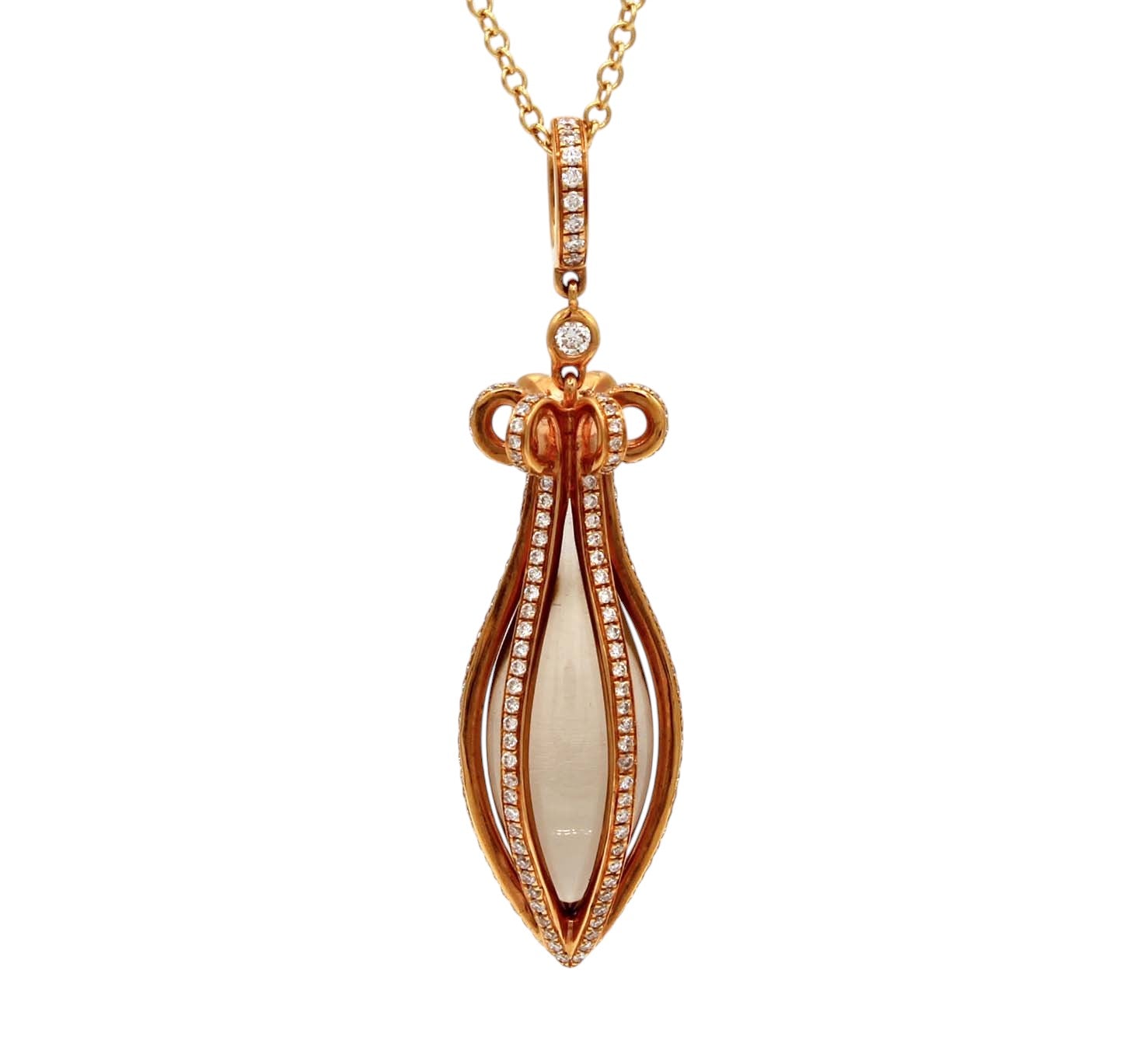 Smokey Quartz Creole Pendant-Jewelry-Cherie Dori-Sorrel Sky Gallery