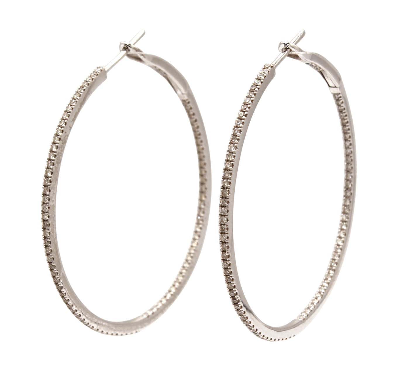 Diamond Hoop Earrings-Jewelry-Cherie Dori-Sorrel Sky Gallery