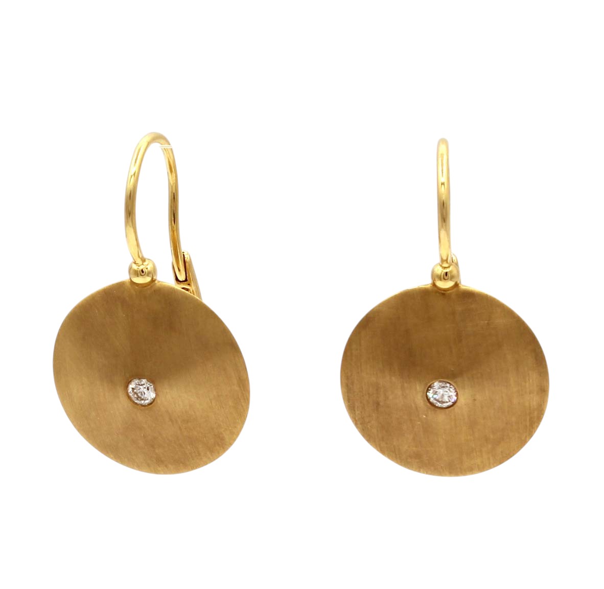 Gold Disc Earrings-Jewelry-Cherie Dori-Sorrel Sky Gallery
