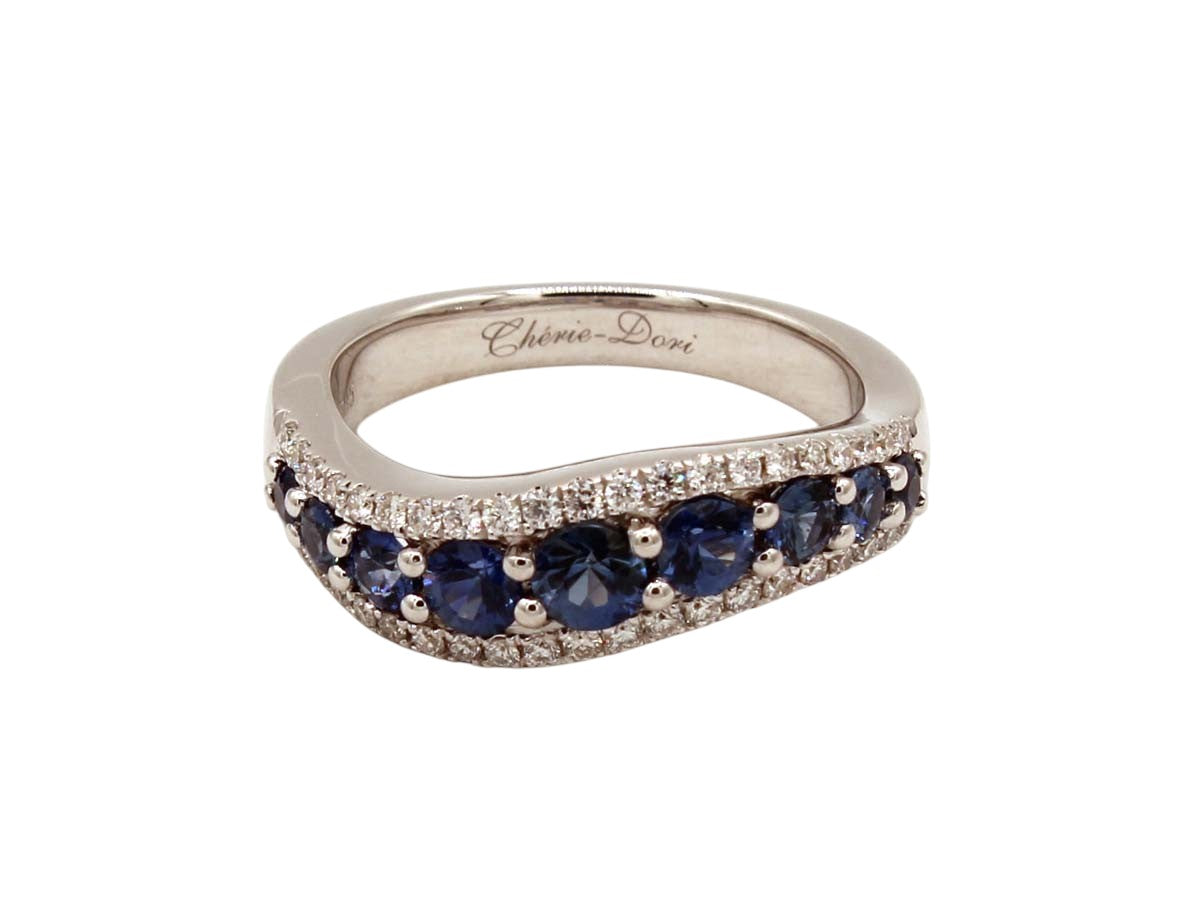 Stria Sapphire Band Ring-Jewelry-Cherie Dori-Sorrel Sky Gallery