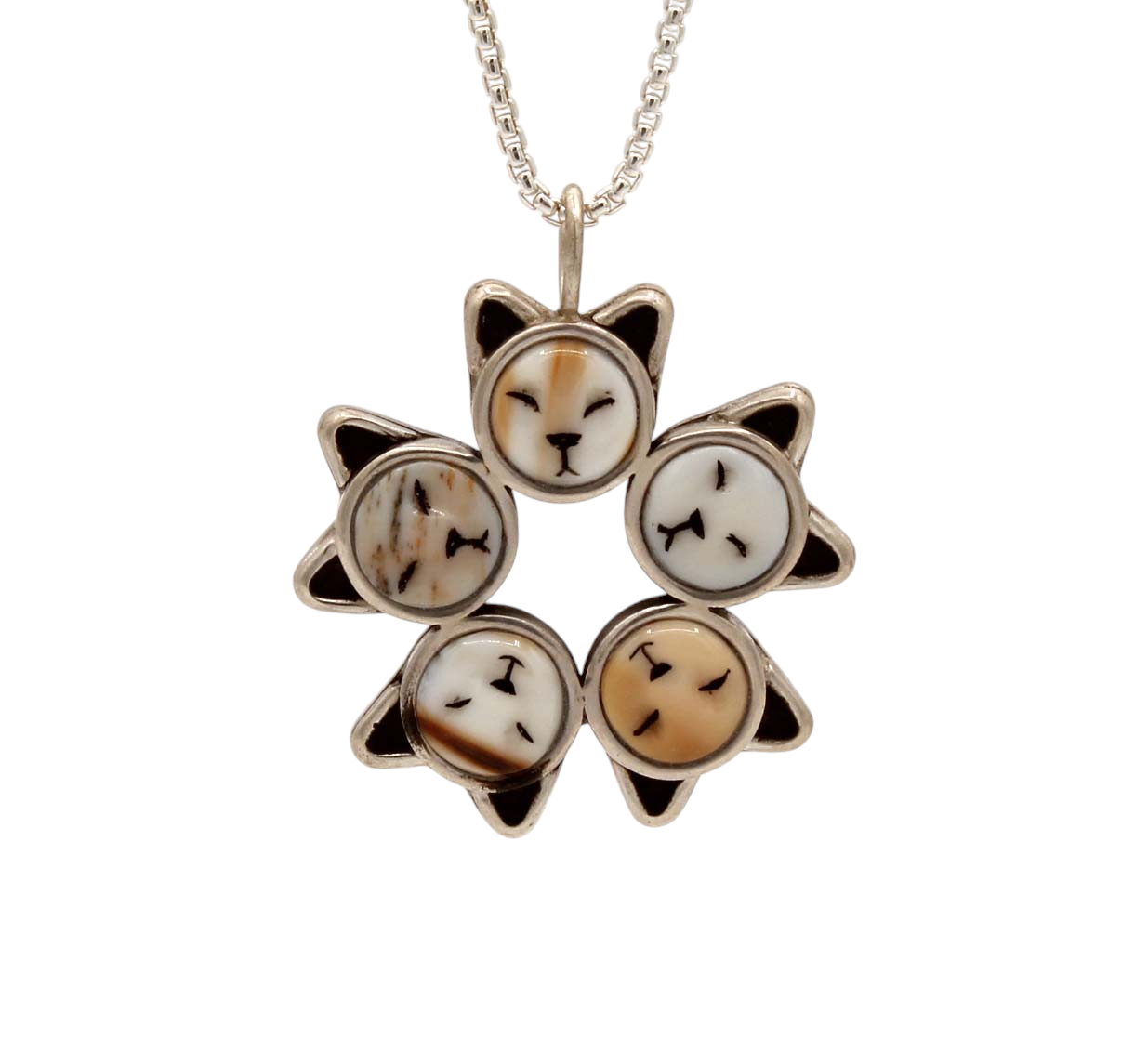 Kitten Pinwheel Pendant-Jewelry-Michelle Tapia-Sorrel Sky Gallery