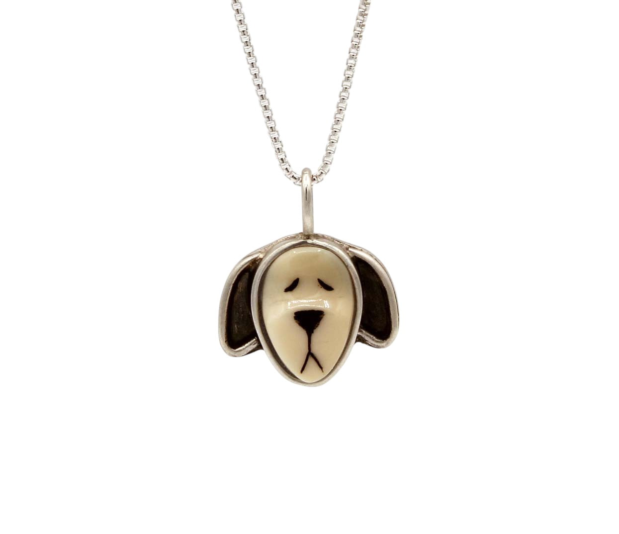 Sleeping Floppy Dog Pendant-Jewelry-Michelle Tapia-Sorrel Sky Gallery