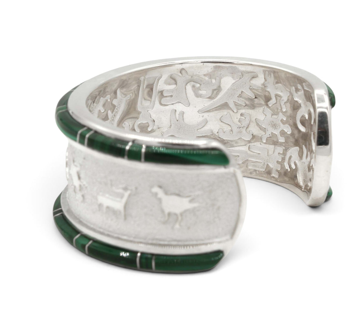 Rock Art with Two Ridges Cuff Bracelet-Jewelry-Ben Nighthorse-Sorrel Sky Gallery