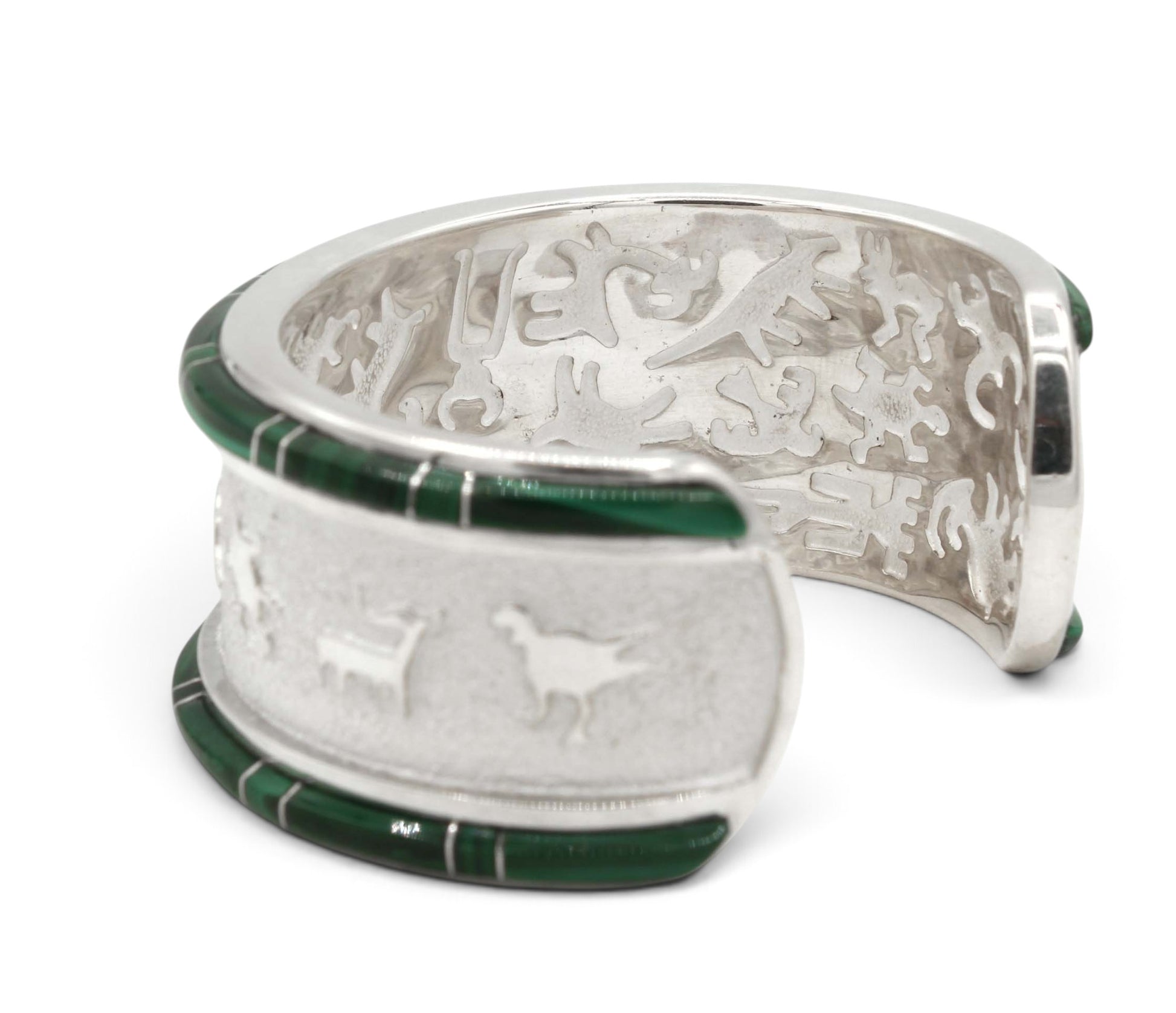 Rock Art with Two Ridges Cuff Bracelet-Jewelry-Ben Nighthorse-Sorrel Sky Gallery