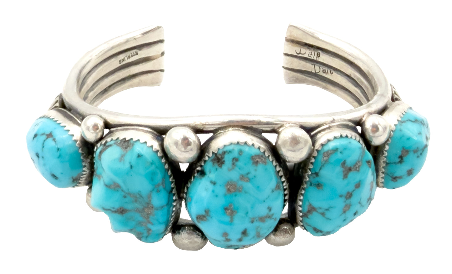 Kingman 5 Stone Cuff Bracelet-Jewelry-Jeanette Dale-Sorrel Sky Gallery