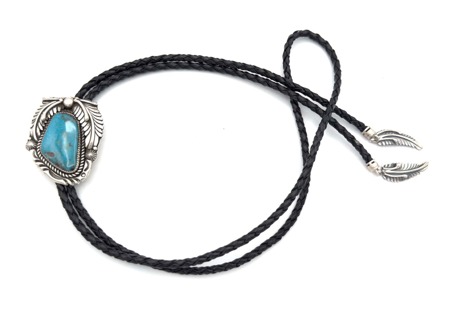 Kingman Turquoise Bolo Tie-Jewelry-Jeanette Dale-Sorrel Sky Gallery