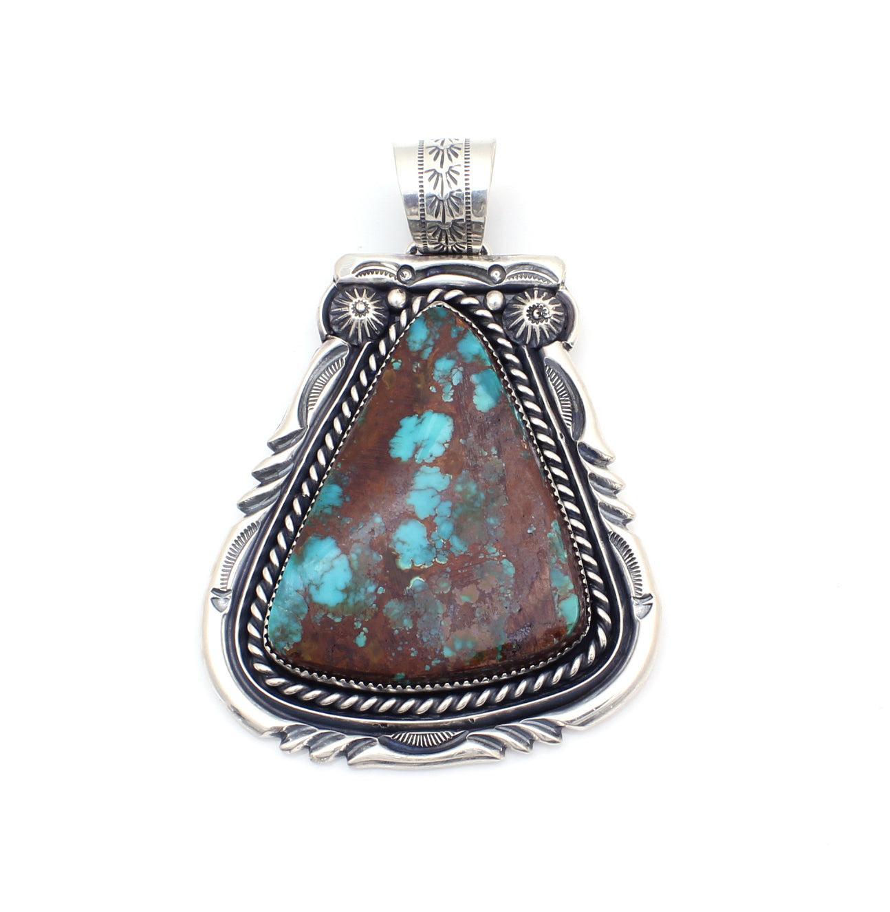 Pilot Mountain Turquoise Sterling Silver Pendant-Jewelry-Jeanette Dale-Sorrel Sky Gallery