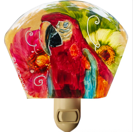 Red Parrot Nightlight-Art-Jenny Floravita-Sorrel Sky Gallery