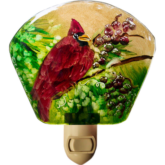 Winter Holiday/Red Robin Nightlight-Art-Jenny Floravita-Sorrel Sky Gallery