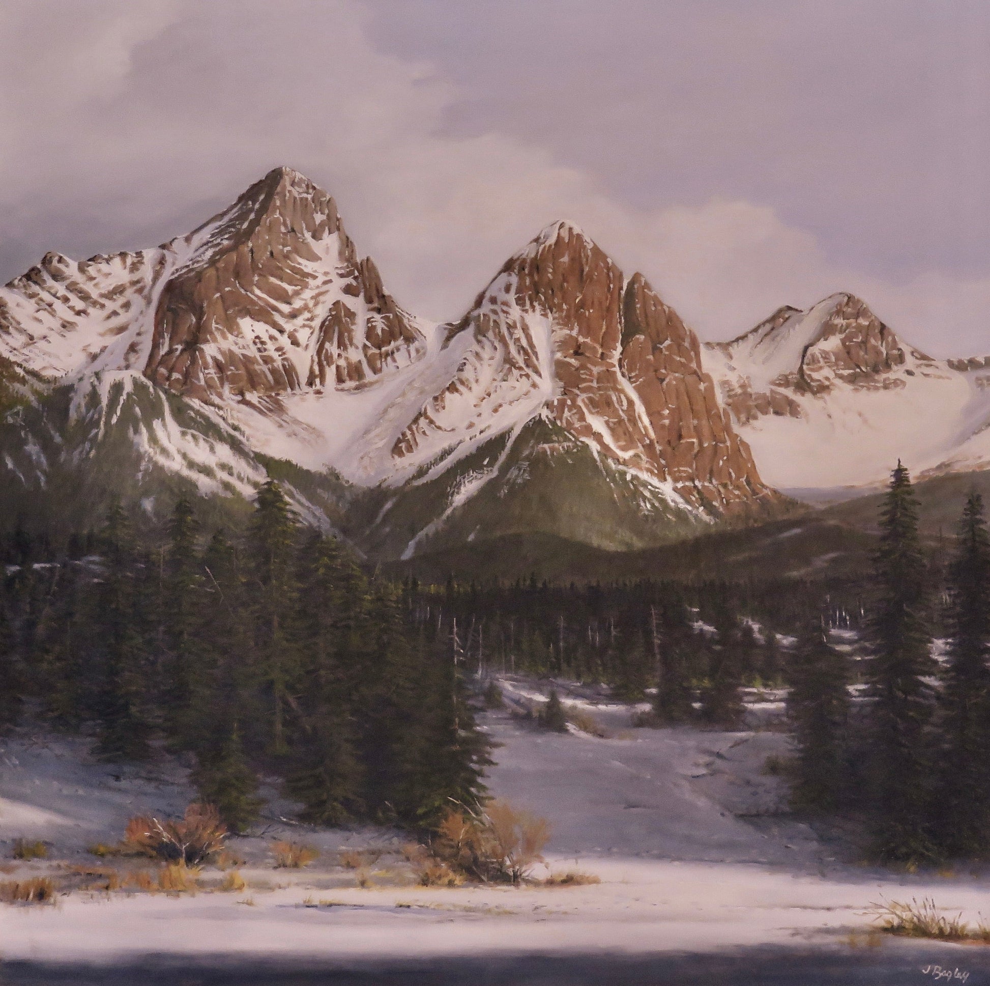 December Snow on the Needles-Painting-Jim Bagley-Sorrel Sky Gallery