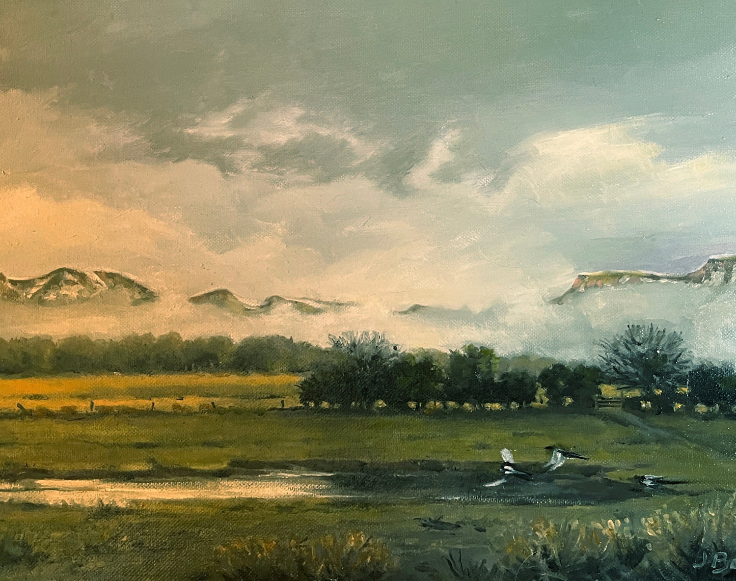 Magpie Morning in Animas Valley-Painting-Jim Bagley-Sorrel Sky Gallery