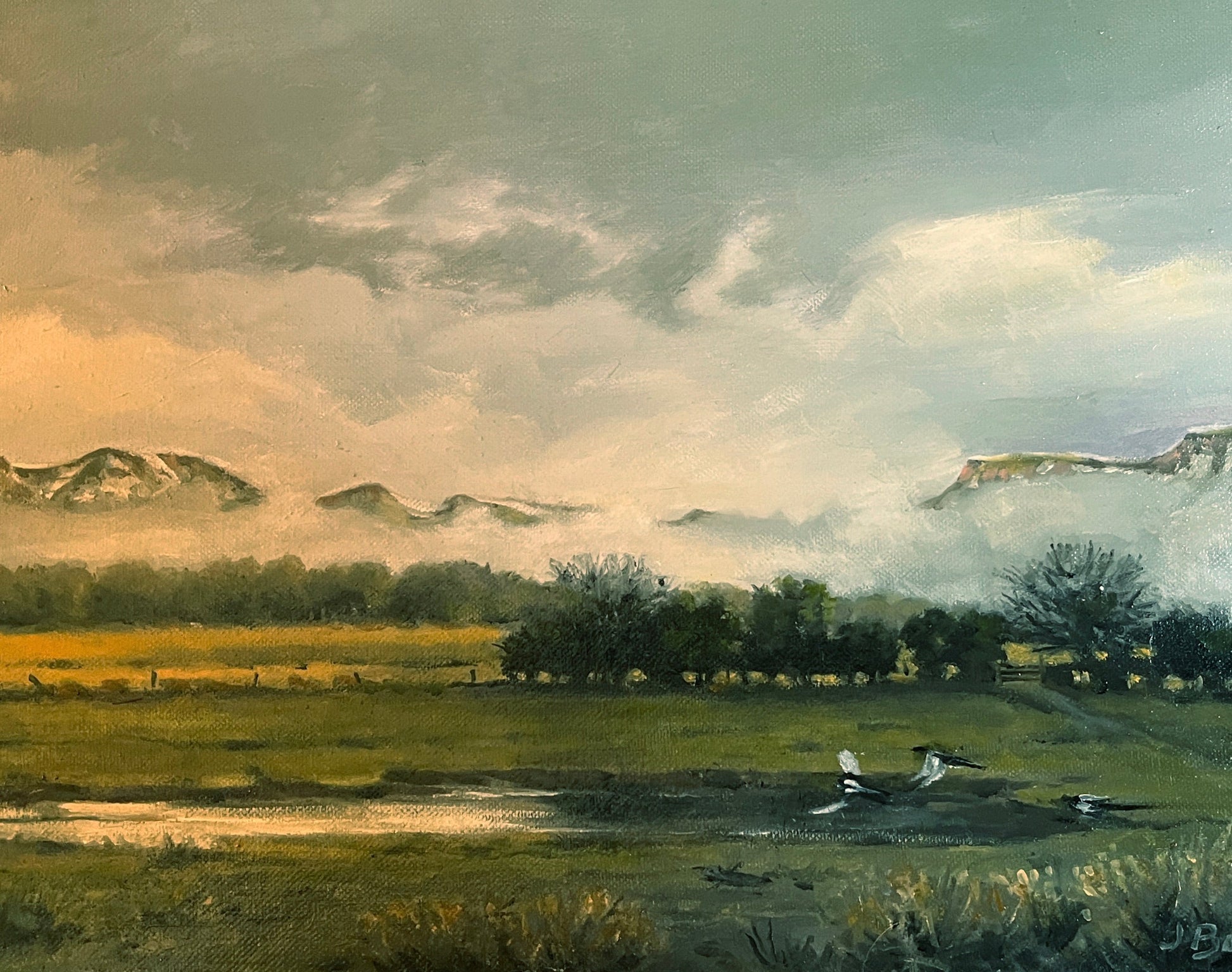 Magpie Morning in Animas Valley-Painting-Jim Bagley-Sorrel Sky Gallery