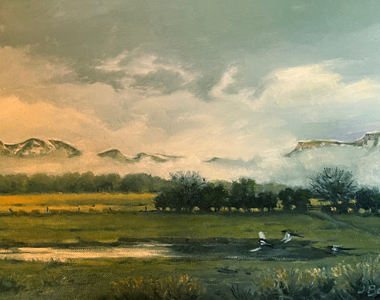 Magpie Morning in Animas Valley-Painting-Jim Bagley-Sorrel Sky Gallery