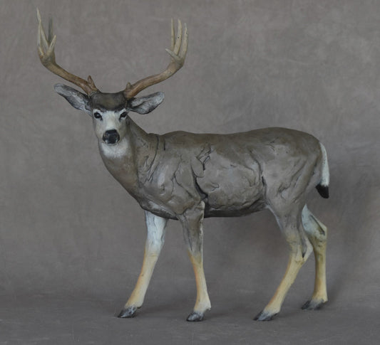 Mule Deer Buck (maquette)-Sculpture-Jim Eppler-Sorrel Sky Gallery