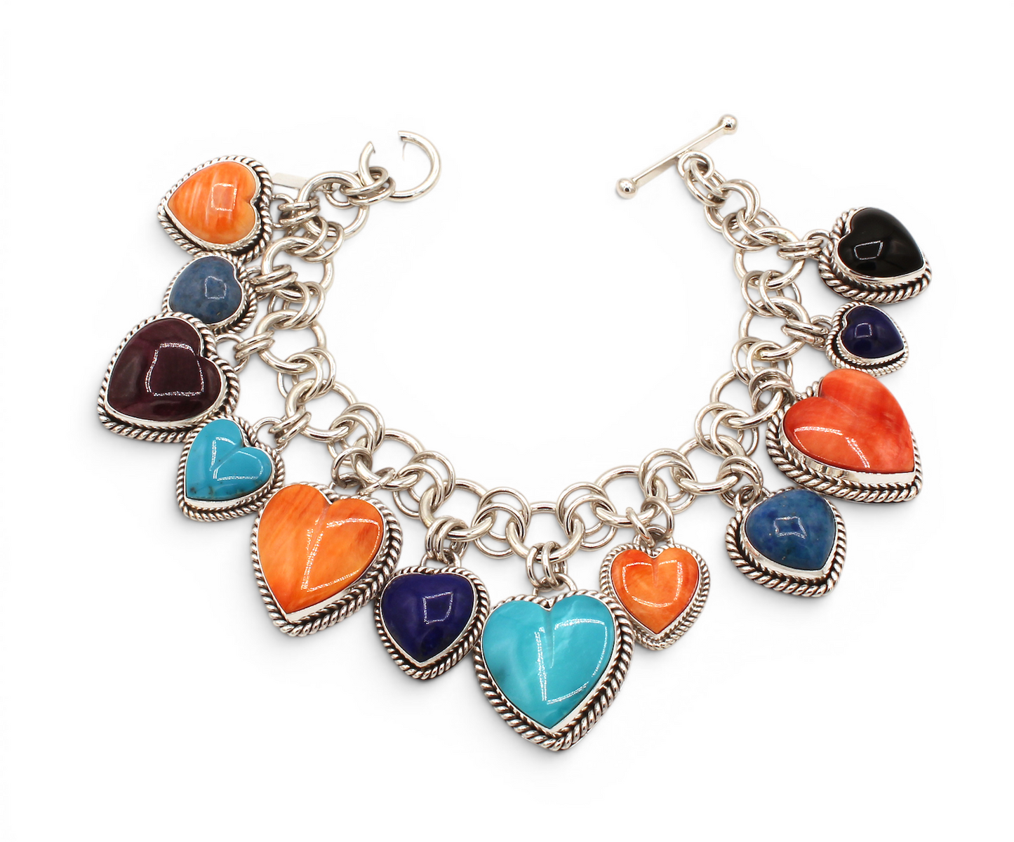Multistone Heart Bracelet