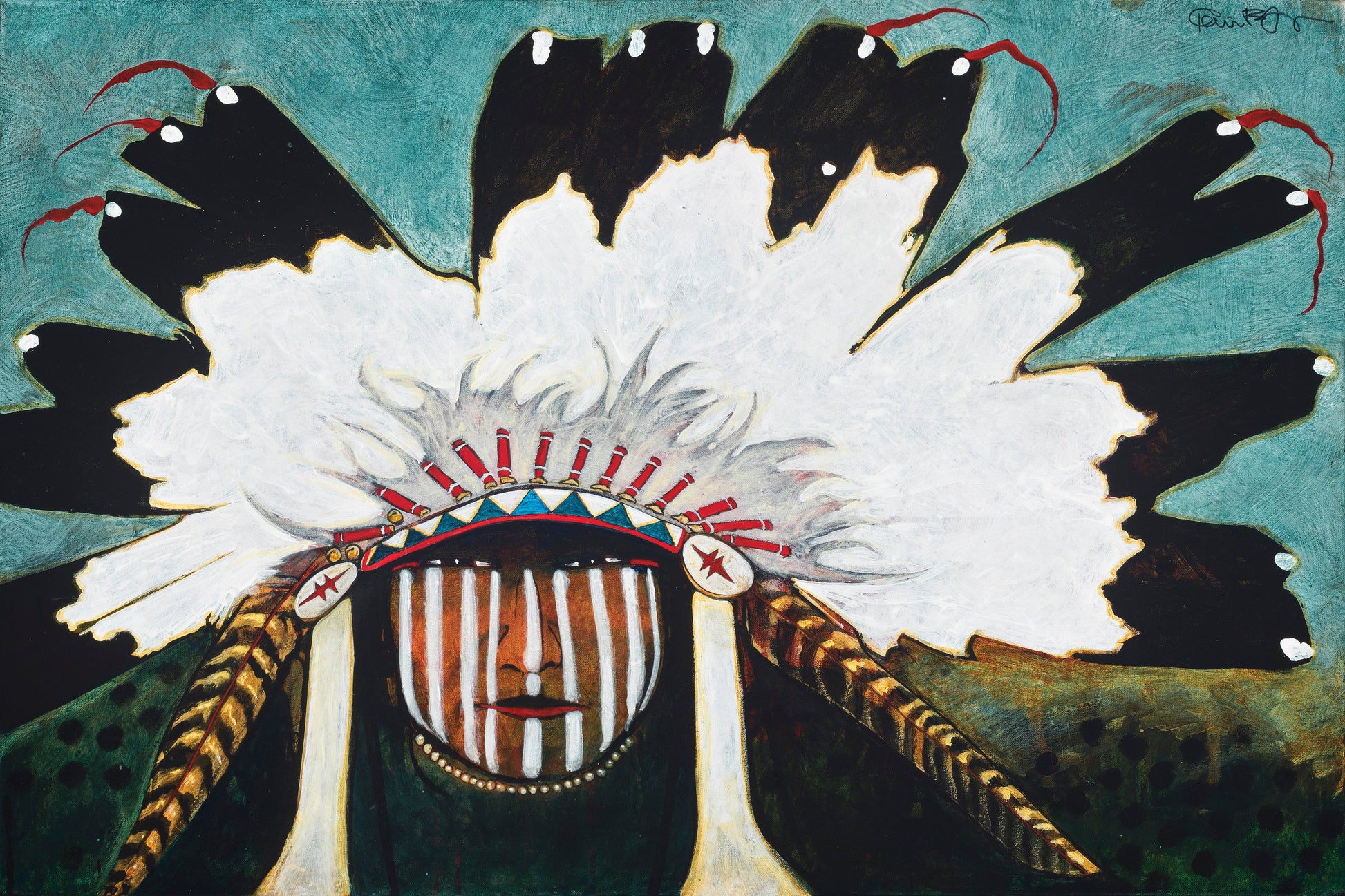 Chief Goes with the Wind-Painting-Kevin Red Star-Sorrel Sky Gallery