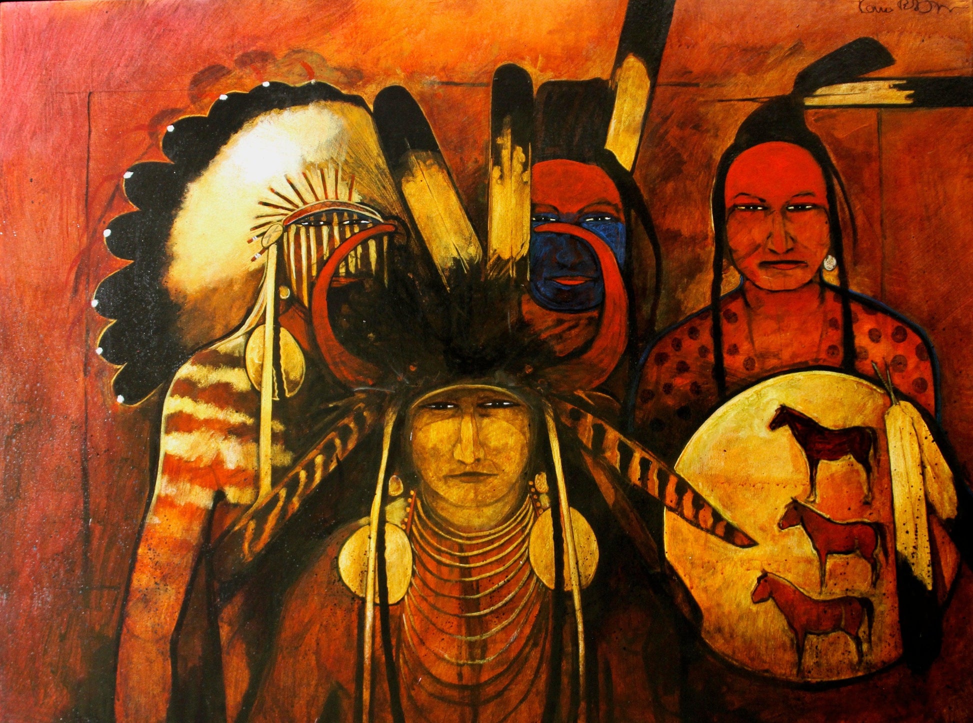 Warrior’s Vision Quest Dream-Painting-Kevin Red Star-Sorrel Sky Gallery