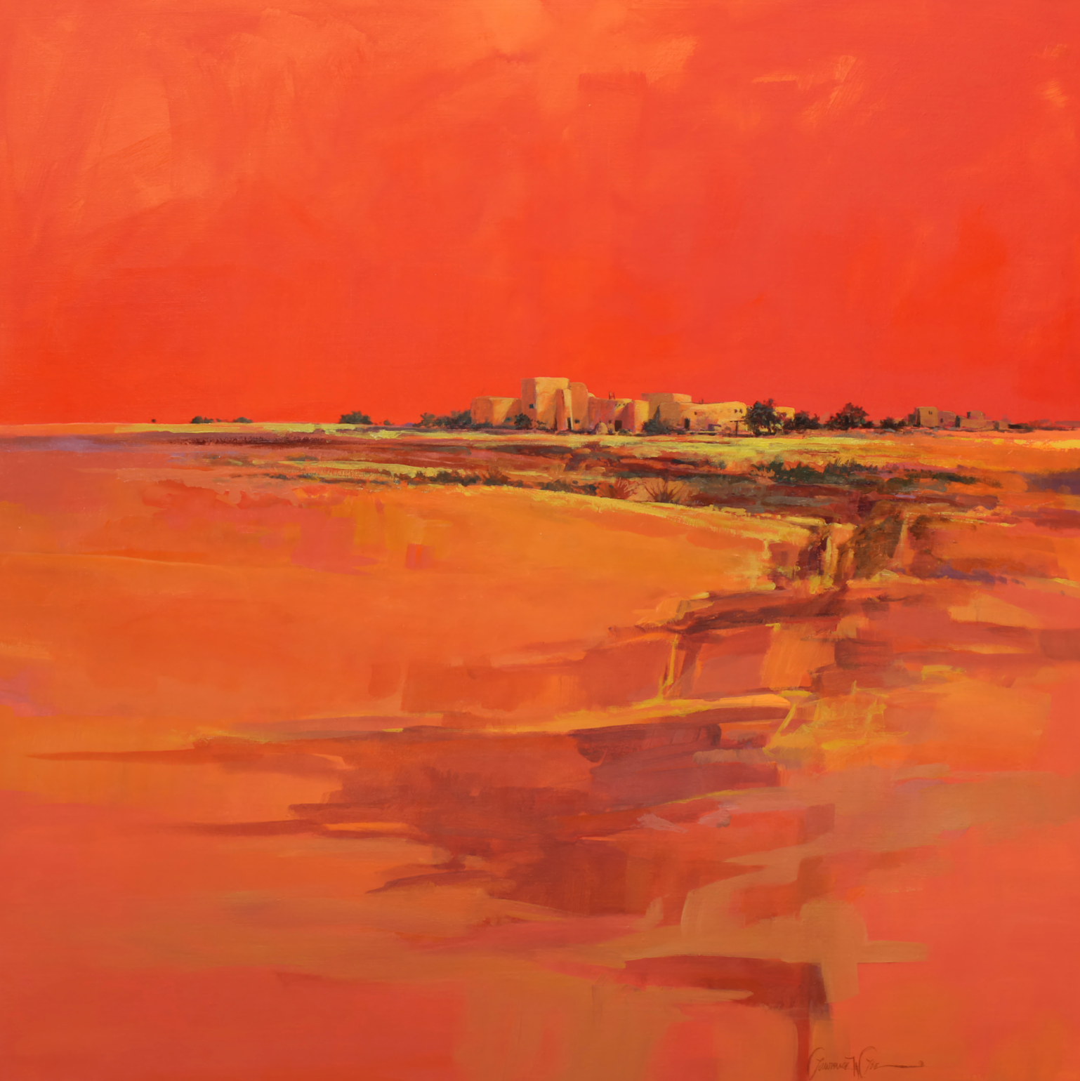 Pueblo Afternoon-Painting-Lawrence Lee-Sorrel Sky Gallery