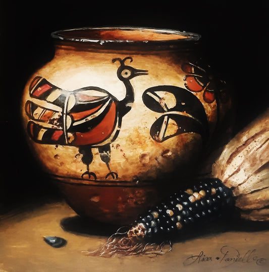 Little Quail and Kernels-Painting-Lisa Danielle-Sorrel Sky Gallery