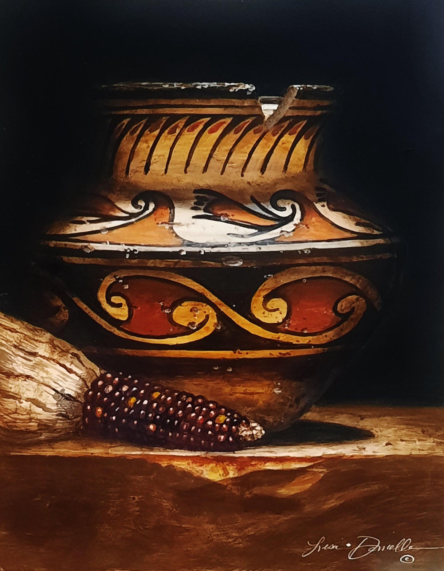 Majestic Maria with Maize-Painting-Lisa Danielle-Sorrel Sky Gallery