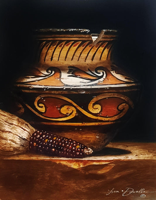 Majestic Maria with Maize-Painting-Lisa Danielle-Sorrel Sky Gallery