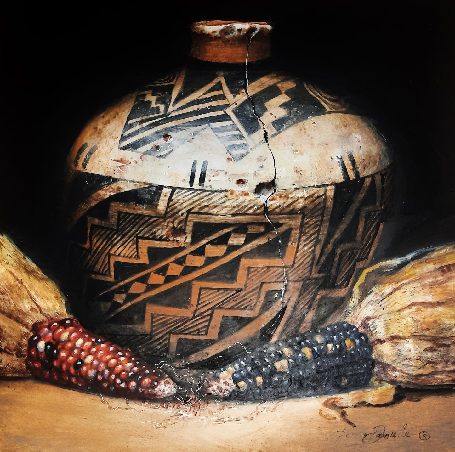 Red, White, Black 'n Blue-Painting-Lisa Danielle-Sorrel Sky Gallery