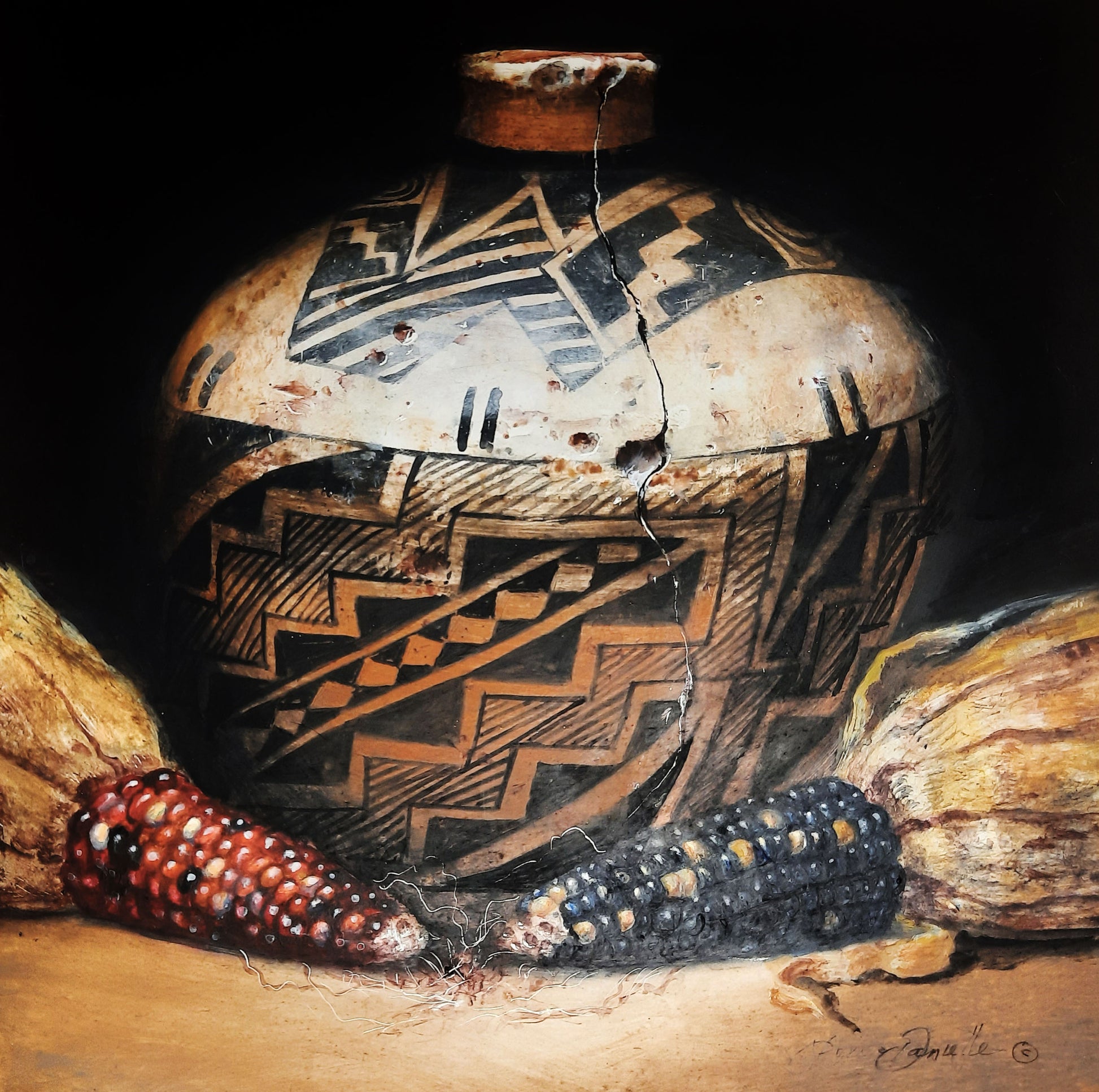 Red, White, Black 'n Blue-Painting-Lisa Danielle-Sorrel Sky Gallery