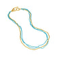 Multi Strand Turquoise and Gold Necklace-Jewelry-Loren Nicole-Sorrel Sky Gallery