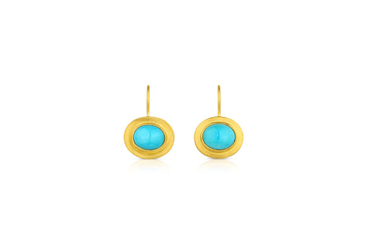 Turquoise Frame Drop Earrings-Jewelry-Loren Nicole-Sorrel Sky Gallery