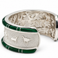 Rock Art with Two Ridges Cuff Bracelet