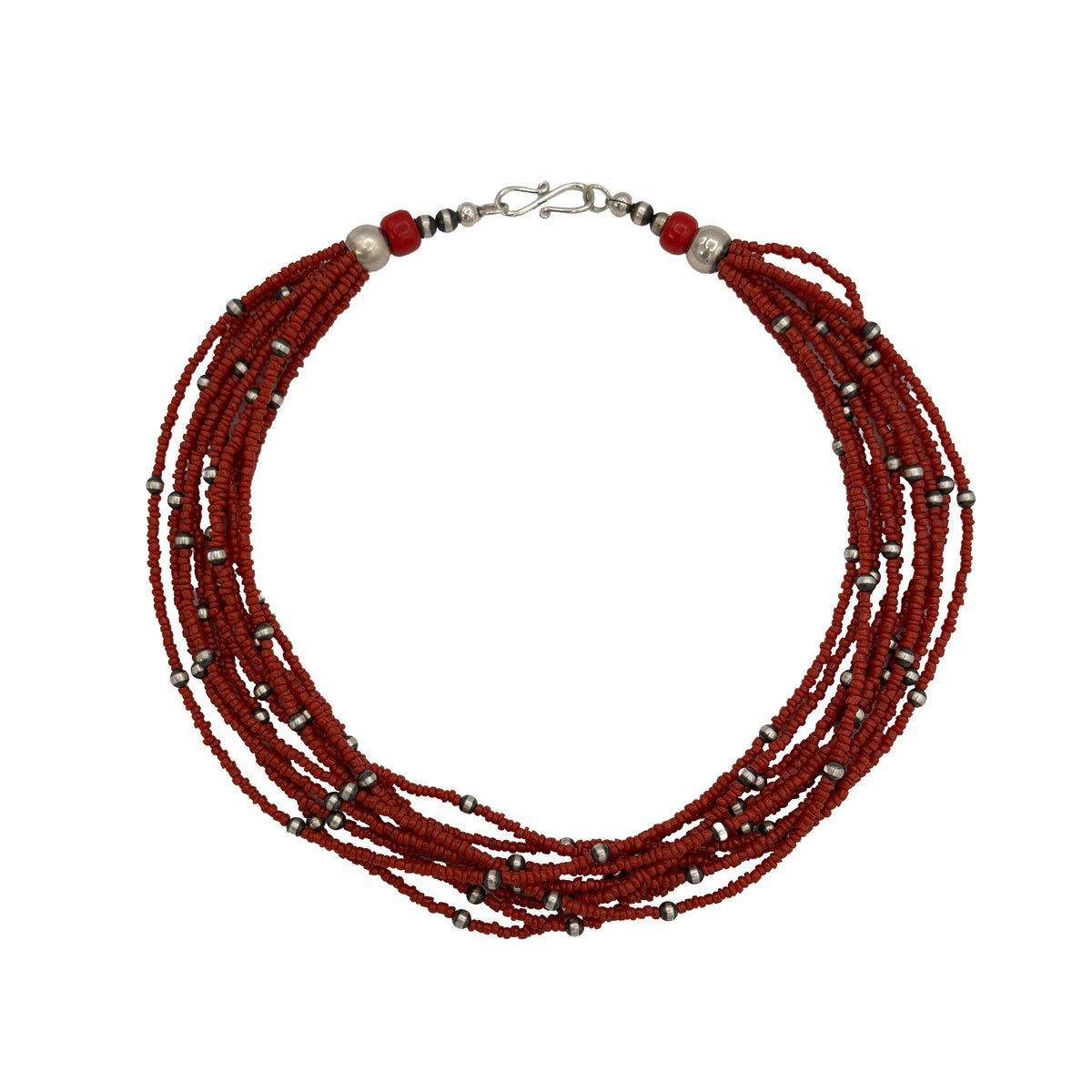 10 Strand Coral Necklace-Jewelry-Maria Goler Baca-Sorrel Sky Gallery