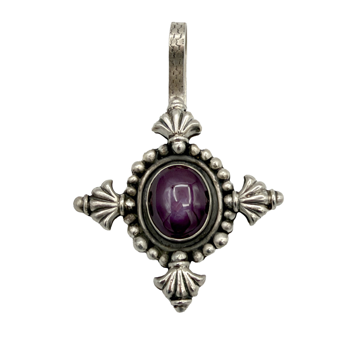 5 Star Dark Red Ruby Pendant-Jewelry-Maria Goler Baca-Sorrel Sky Gallery