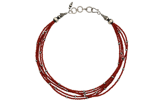 5 Strand Coral Necklace-Jewelry-Maria Goler Baca-Sorrel Sky Gallery