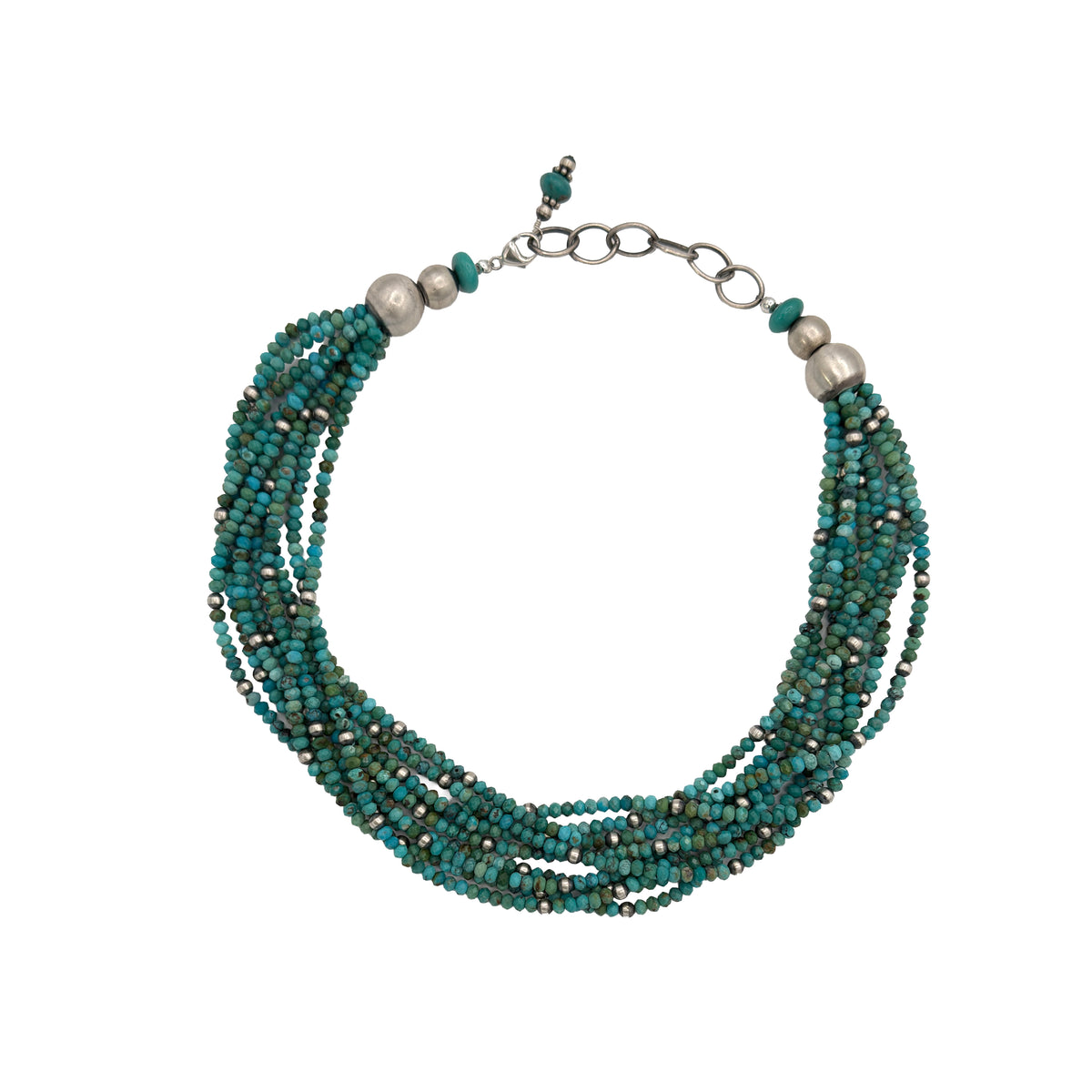 9 Strand Turquoise Necklace-Jewelry-Maria Goler Baca-Sorrel Sky Gallery