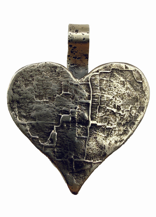 Charcoal Heart Pendant-Jewelry-Maria Goler Baca-Sorrel Sky Gallery