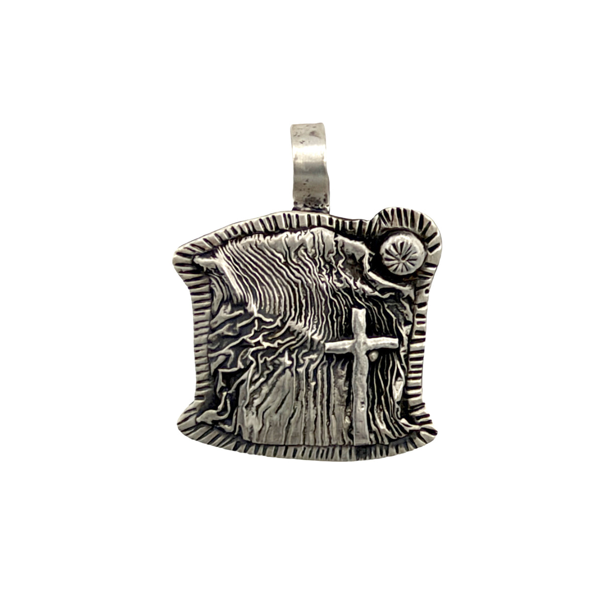 Landscape Cross Pendant-Jewelry-Maria Goler Baca-Sorrel Sky Gallery