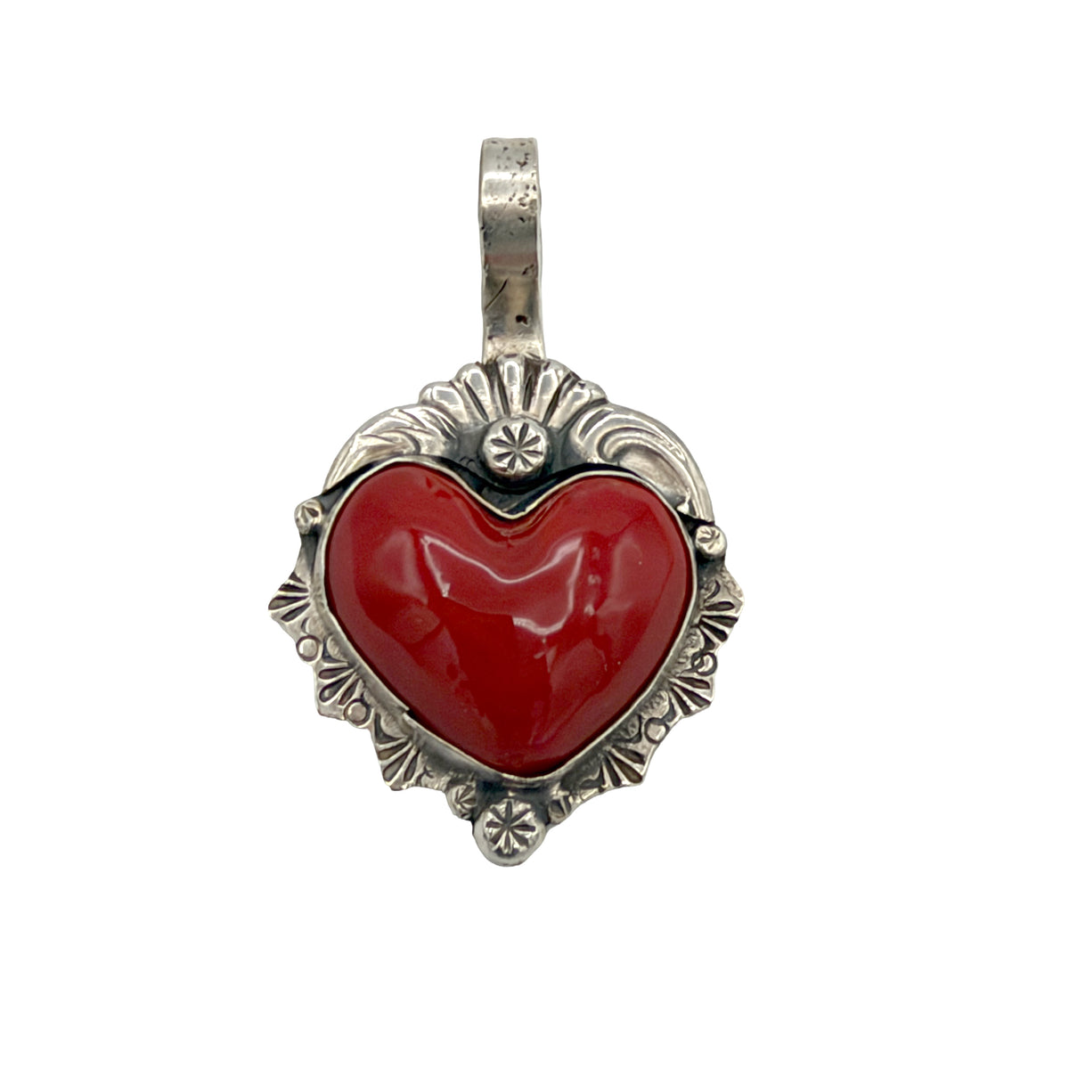 Red CarHeart Pendant-Jewelry-Maria Goler Baca-Sorrel Sky Gallery