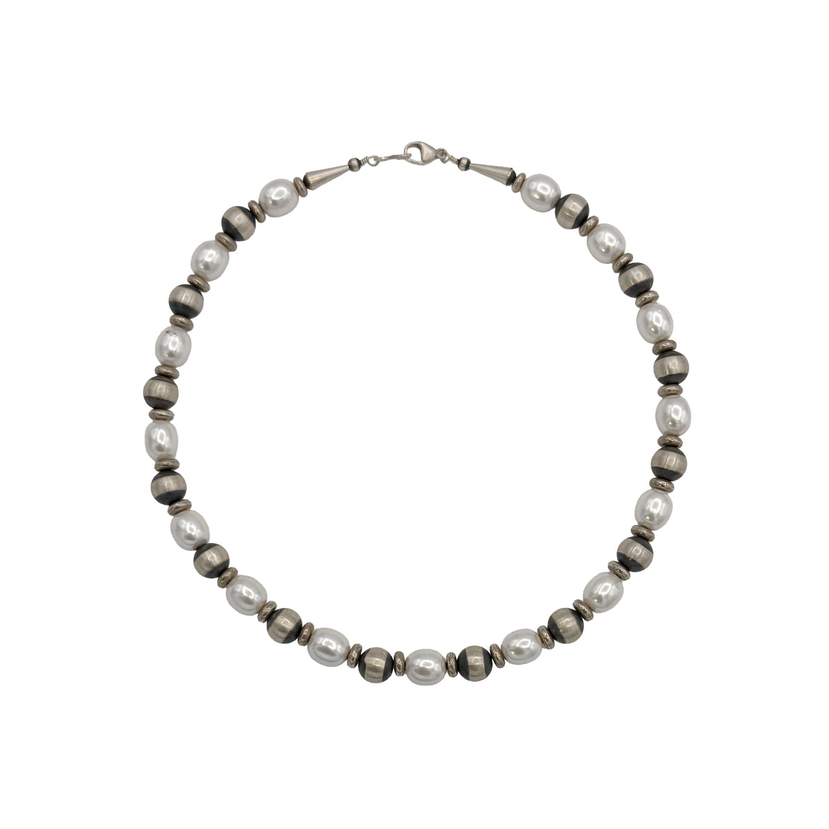 Single Strand Pearl Necklace-Jewelry-Maria Goler Baca-Sorrel Sky Gallery
