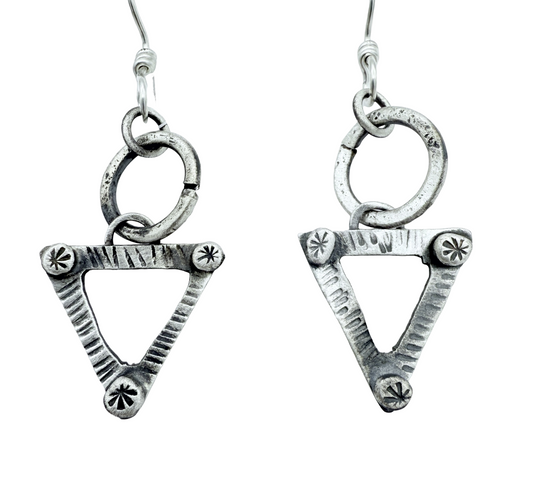 Triangle Dangle Earrings-Jewelry-Maria Goler Baca-Sorrel Sky Gallery