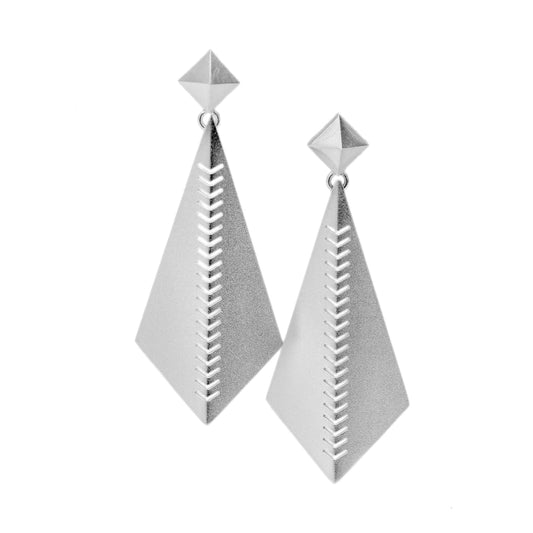 Delta and Pyramid Dangle Earrings-Jewelry-Maria Samora-Sorrel Sky Gallery