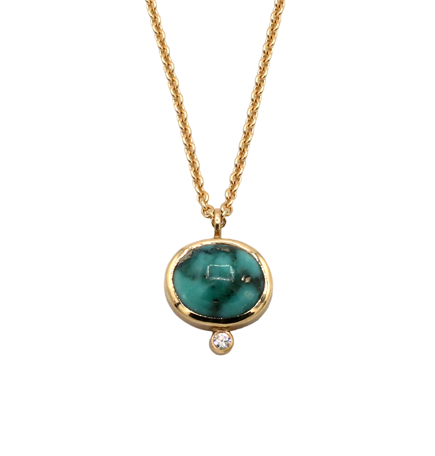 Morenci Turquoise Necklace-Jewelry-Maria Samora-Sorrel Sky Gallery