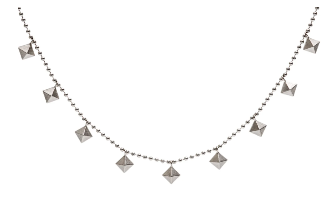 Pyramid Bead Necklace-Jewelry-Maria Samora-Sorrel Sky Gallery