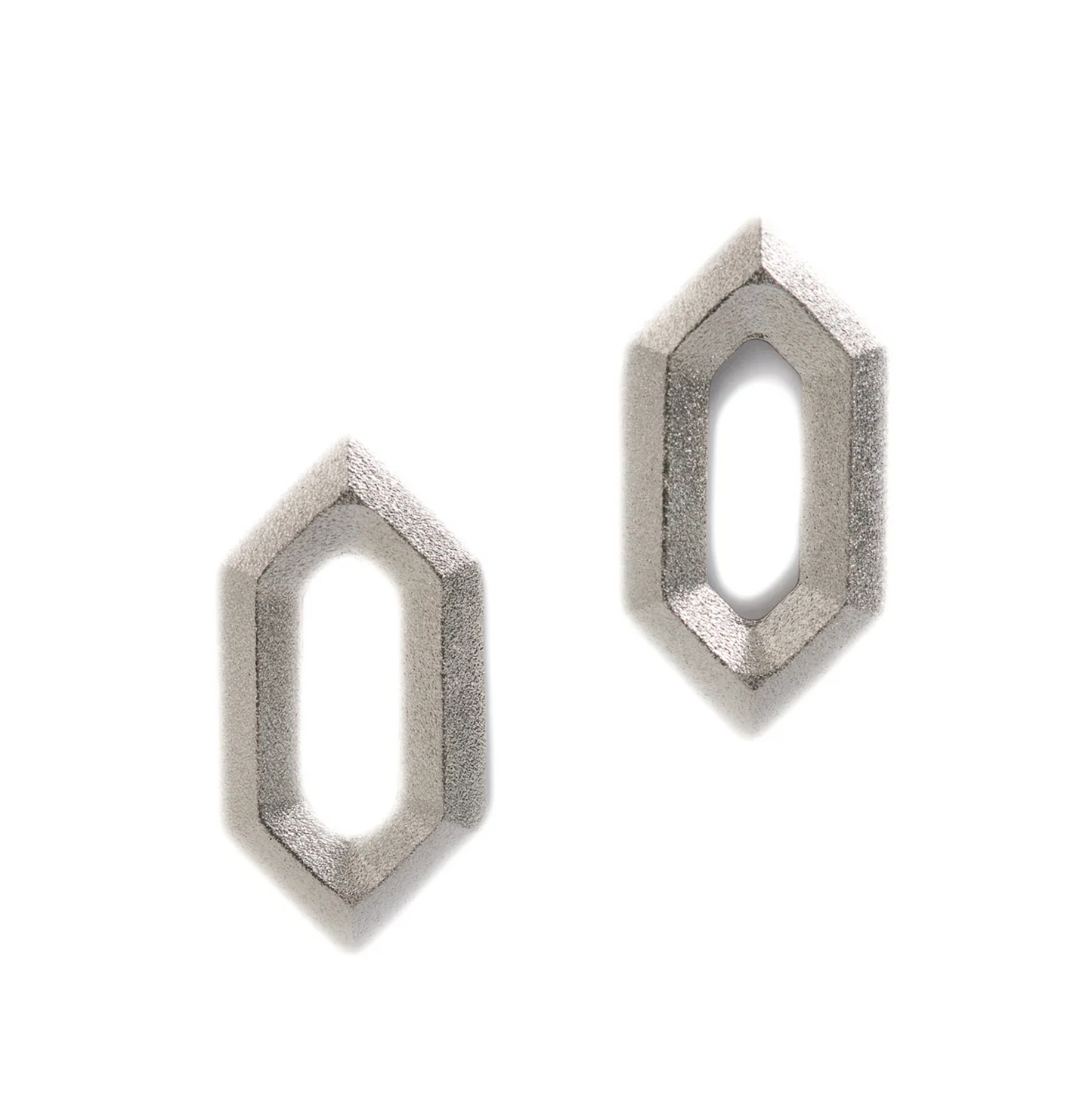 Small Hexagon Stud Earrings-Jewelry-Maria Samora-Sorrel Sky Gallery