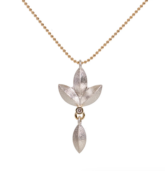 Small Sweet Pea Blossom Pendant-Jewelry-Maria Samora-Sorrel Sky Gallery