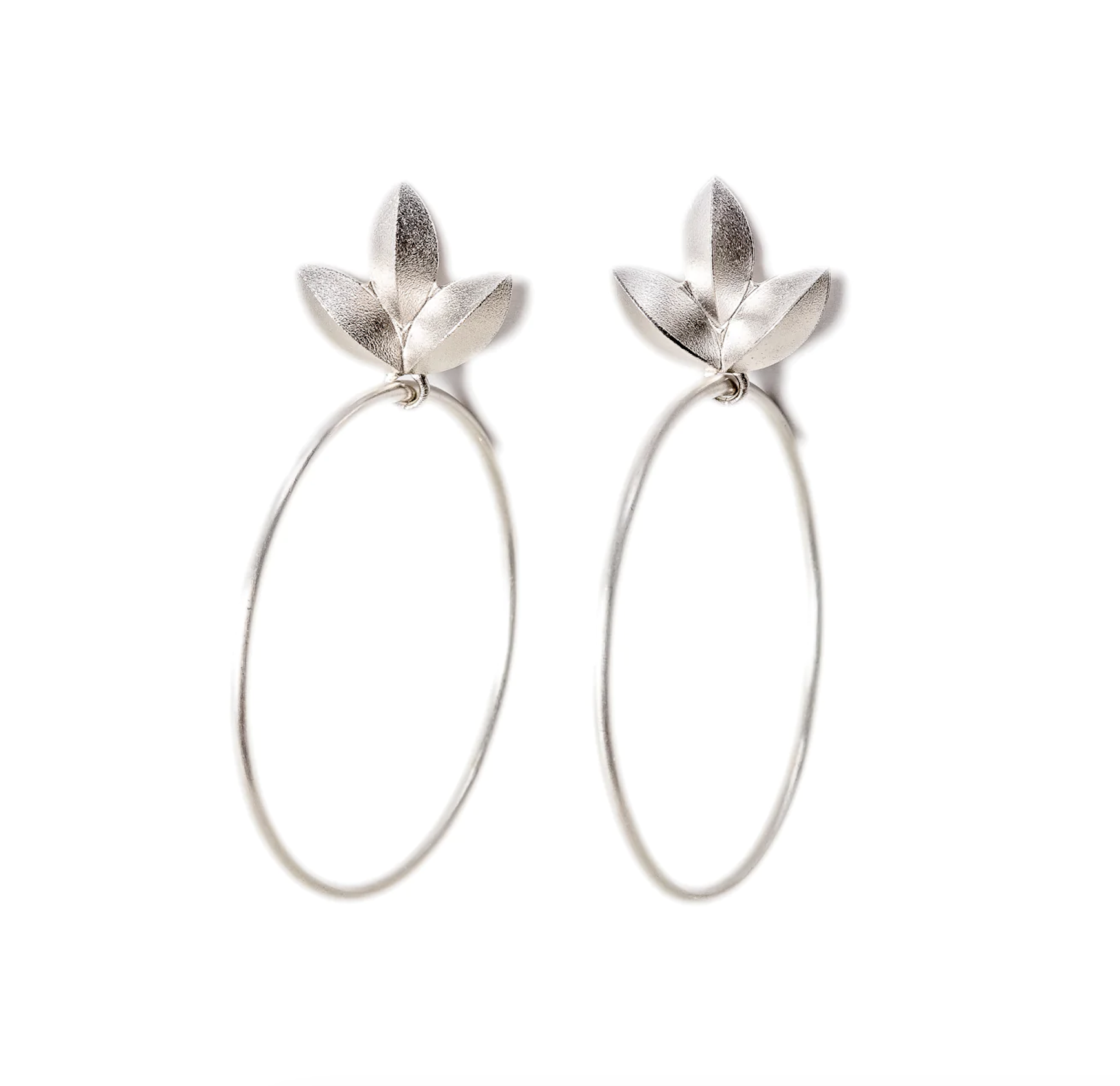 Sweet Pea Blossom Hoop Earrings-Jewelry-Maria Samora-Sorrel Sky Gallery