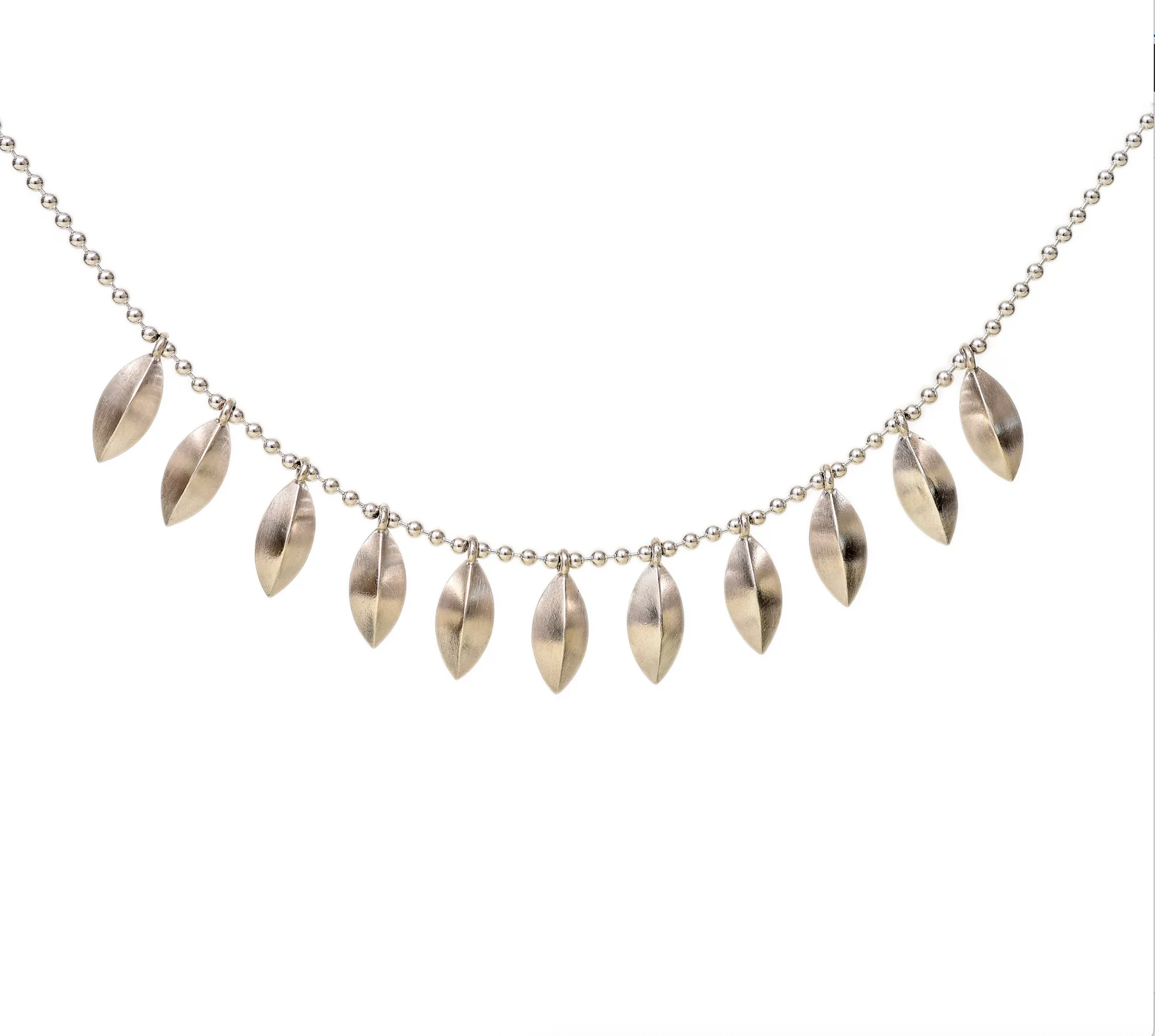 Sweet Peas Pod Bead Chain Necklace-Jewelry-Maria Samora-Sorrel Sky Gallery